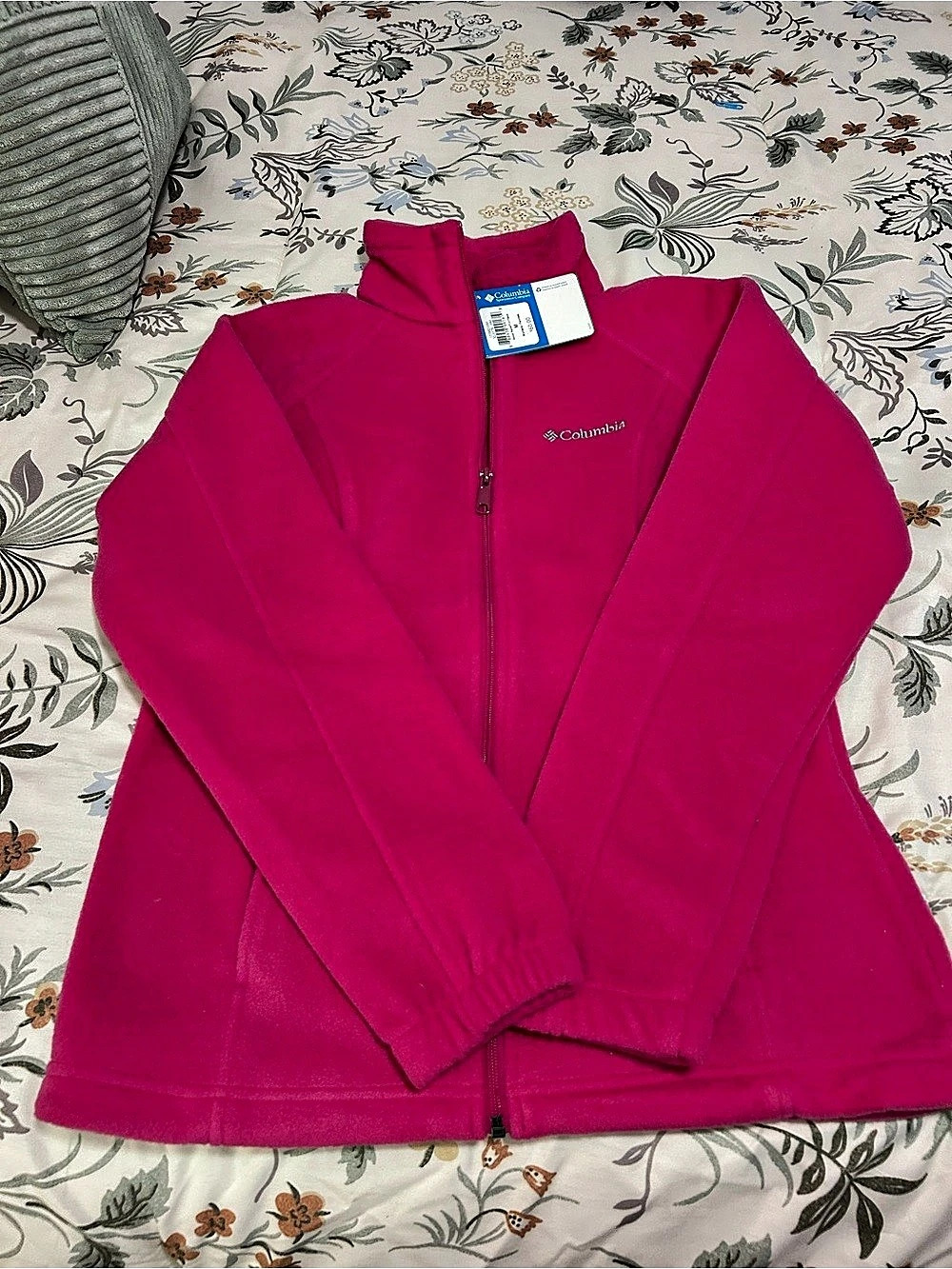 Columbia Benton Springs Full Zip Fleece Jacket Pink Medium